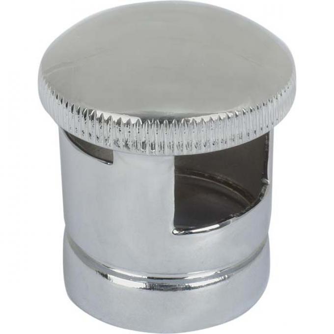 Model A Ford Dash Lamp Cap - Chrome Plated - Push Type - 1928-June 1930