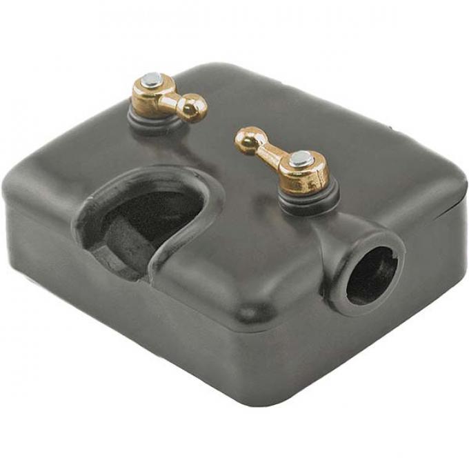 Model A Ford Terminal Box With Cover & Wing Nuts - Brass-plated Wing Nuts - No Ford Script