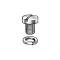 Distributor Cam Screw & Washer Set - Hole Has Been Drilled Into Screw - 4 Cylinder Ford Model B