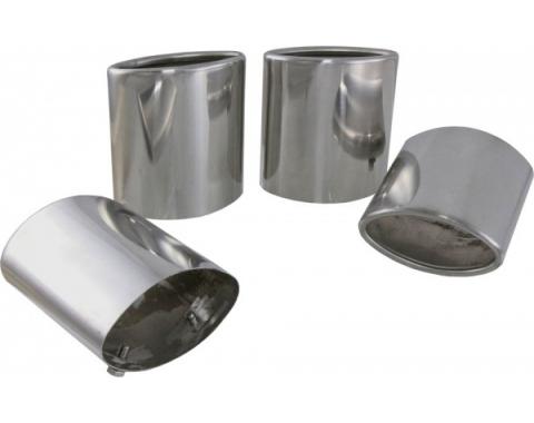 Corvette Exhaust Tips, Polished Stainless Steel, 1997-2000