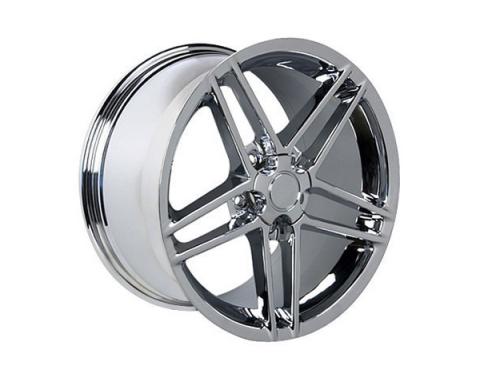 Corvette Z06-Style Chrome Wheel, 18" x 9.5" Front/Rear, 1997-2010