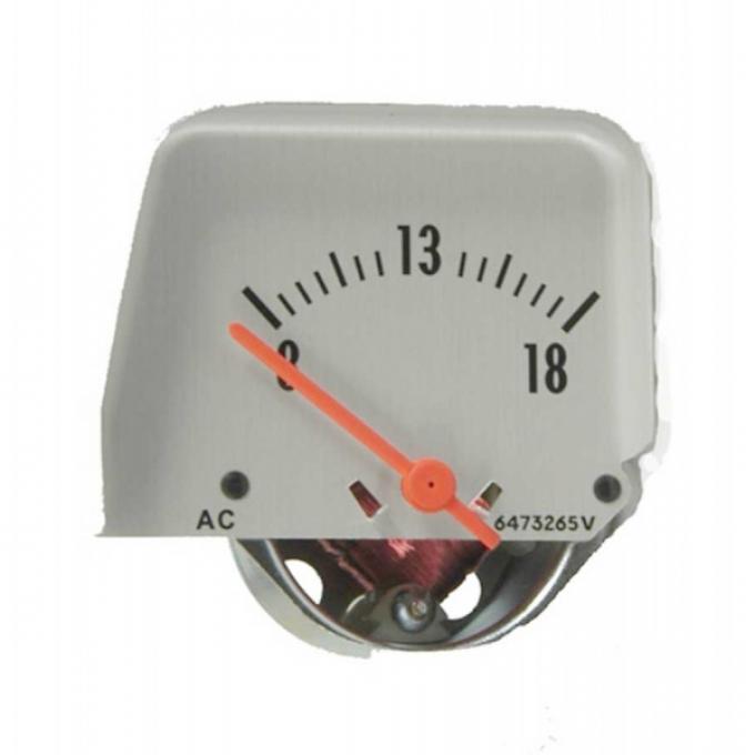 Console Volt Gauge, Silver, 1968-1969