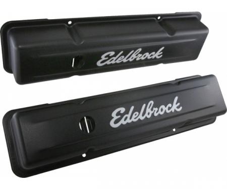 Edelbrock Signature Series Valve Covers, Small Block, Short Style, 1959-1986