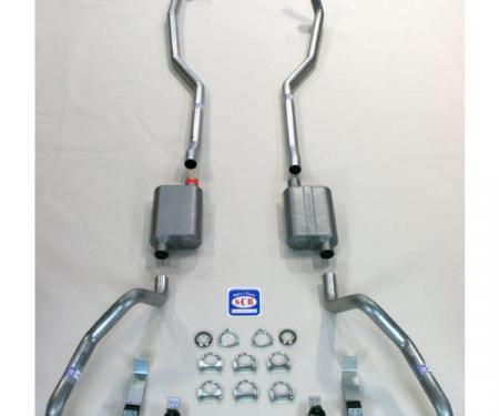Camaro SCR Performance Dual Exhaust System, For Big Block With Manifolds, 2-1/2", 1967-1969
