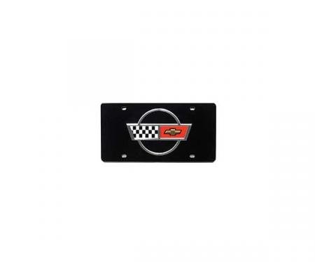 Corvette License Plate, With C4 Logo, Acrylic, 1984-1996