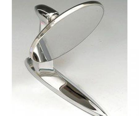 thumbnail interactive-video image 1 of 1963-1964 Chevrolet Impala / Bel Air / Biscayne New Outside Bowtie Chrome Mirror – MIKES 1 of 2