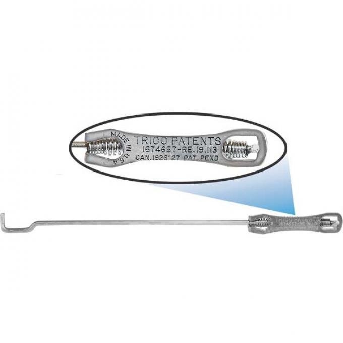 Model A Ford Vacuum Windshield Wiper Arm - Clip Type - Chrome - 6-3/4 - Deluxe Open Cars & Cabriolet (68B & 68C)