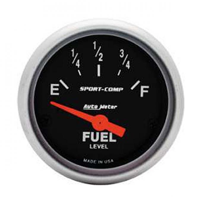 El Camino Gas Gauge, 0-30 Ohm, Sport-Comp Series, Auto Meter, 1959-1987