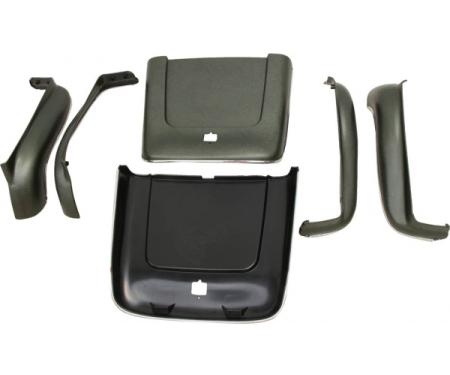Chevelle Seat Back & Side Panel Set, Bucket, 2-Door Coupe & Convertible, Dark Metallic Green, 1969-1970 & 1972