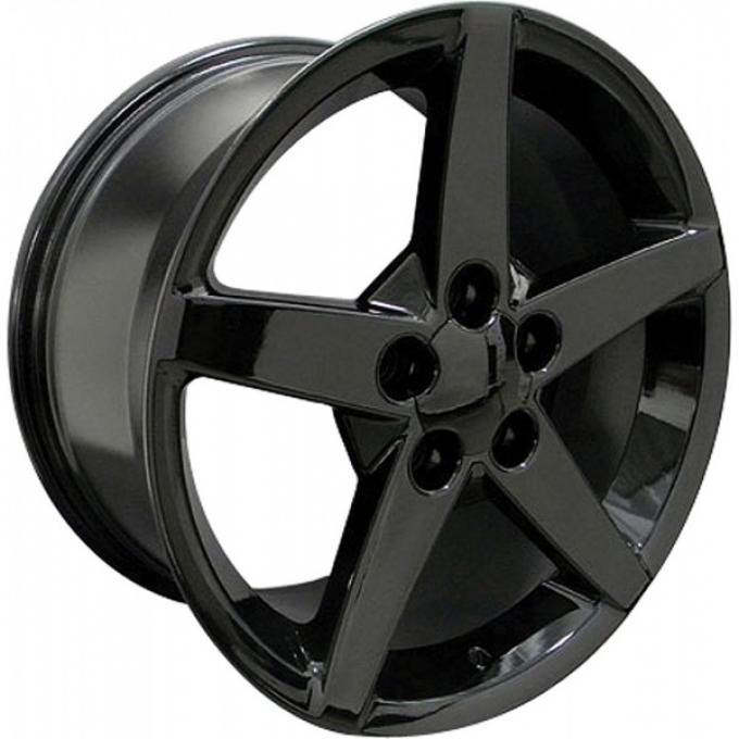 Corvette 17 X 8.5 C6 Style Reproduction Wheel, Black, 1988-2004