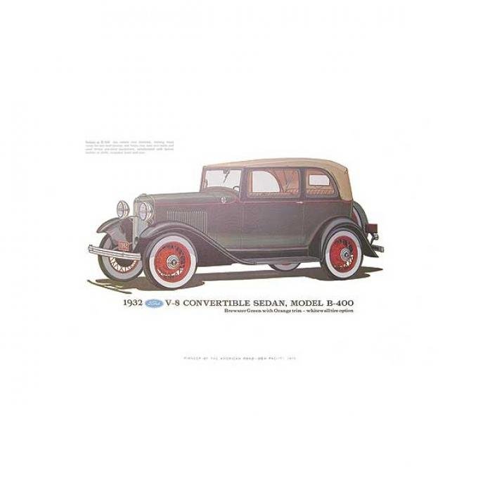 Print - 1932 Ford Convertible Sedan (B400) - Unframed