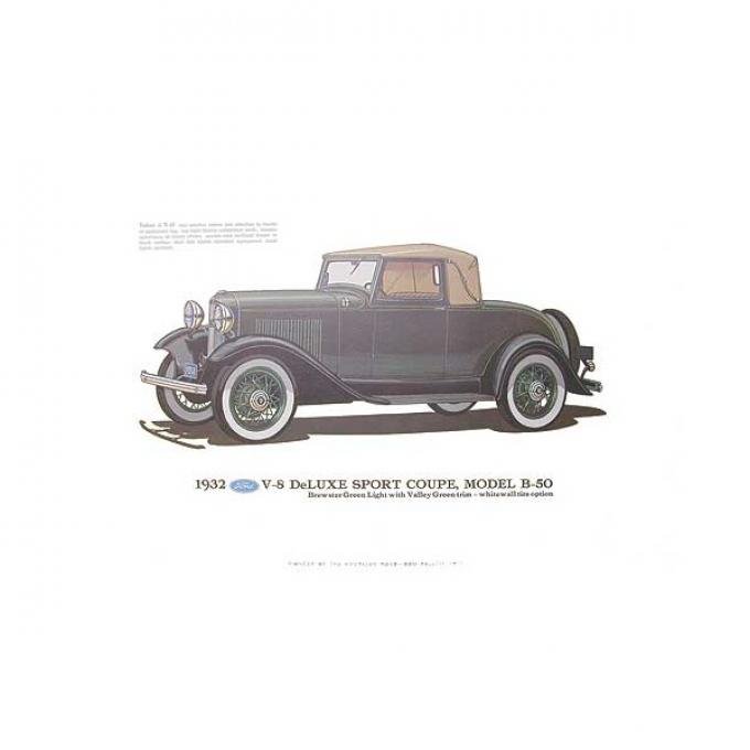 Print - 1932 Ford Sport Coupe (B50) - Unframed