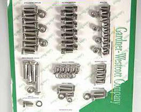 Nova Engine Bolt Kit, Small Block, Stainless Steel, For Cars With Exhaust Headers, 1967-1969