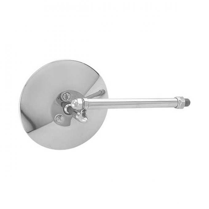 Post Mirror - Screws Into Stanchion Post - Stainless Steel - Beveled Glass - Open Cars - Ford