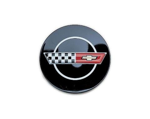 Corvette Wheel Emblem, Center Cap For Original Equipment Aluminum Wheels, 1984-1985