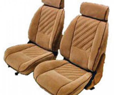 Camaro Front & Rear Seat Cover Set, Velour, For Cars With Deluxe Interior & Split Rear Seat, 1985-1987