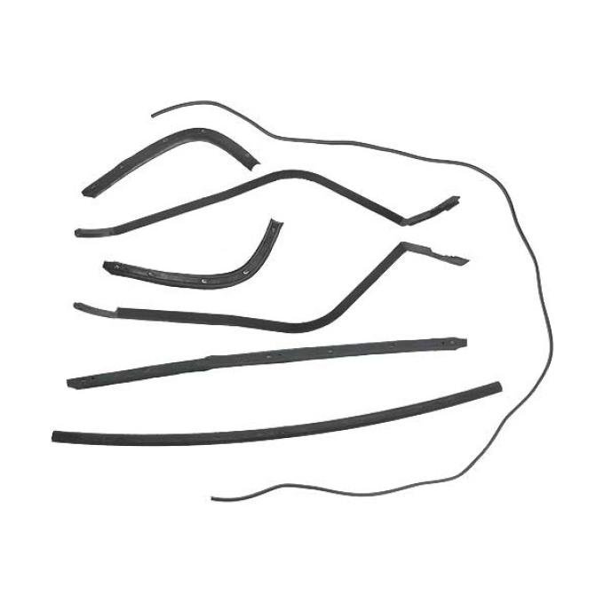 Ford Thunderbird Hard Top Roof Rail Seal Kit, 7 Pieces, Before 3-1-1956