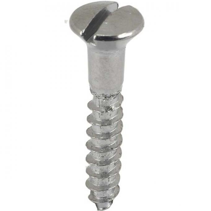 Model A Ford Door Dovetail Mounting Screw Set - 6 Pieces - Chrome Plated Wood Screws - For A47162 & A47162B