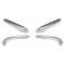 Full Size Chevy Hood Bar Extension Molding Set, Inner & Outer, 1958