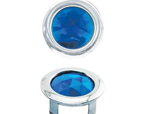 Blue Dot Lens - Glass With Chrome Bezel