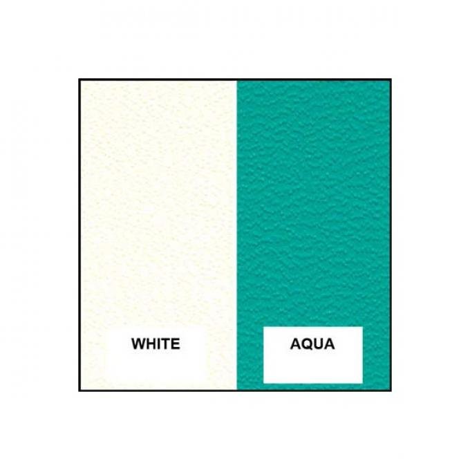 Upper Quarter Trim Panel Covers - White & Aqua Two Tone - Ford Victoria - Body Style 60B