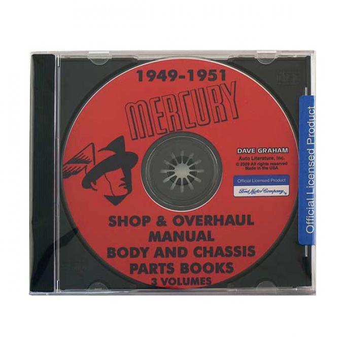 Shop Manual On CD - Overhaul Manual Plus Body and Chassis Parts Books - Mercury - For Windows Operating Systems Only