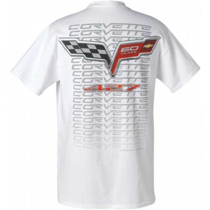 Corvette C6 T-Shirt, 60th Anniversary 427 White