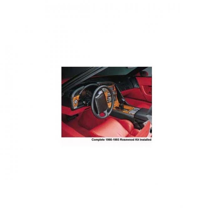 Corvette Rosewood Dash & Trim Set With Automatic Transmission, 1992-1993