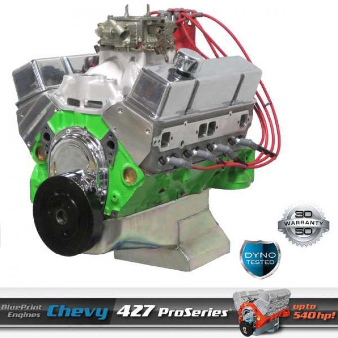 Chevy 427 C.I. Blueprint Pro Series Crate Engine 540HP, Roller Cam, Aluminum Heads, 1949-1954