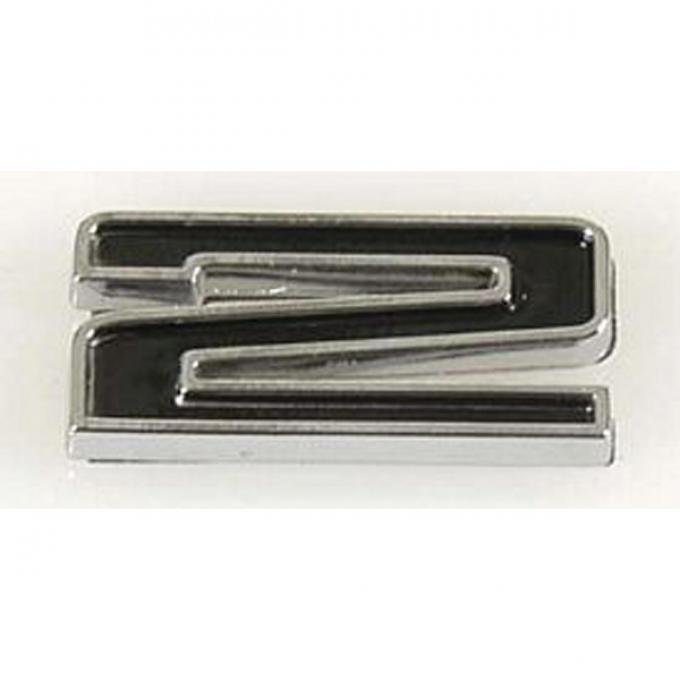 Firebird Engine Size Fender Emblem, Number 2, Black, 1967-1969