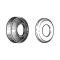 Quarter Window Crank Escutcheon - Stainless Steel And Rubber - Ford Victoria Or Fairlane Convertible Or Crown Victoria