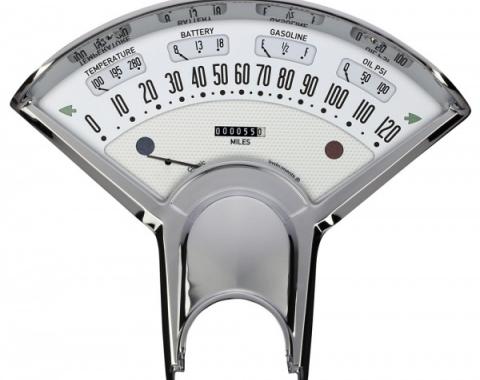 Chevy Gauge Kit, Classic Instruments, BelEra III, White, 1955-1956