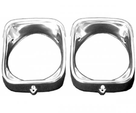 Chevelle Headlight Bezels, Inner & Outer, Left, 1968