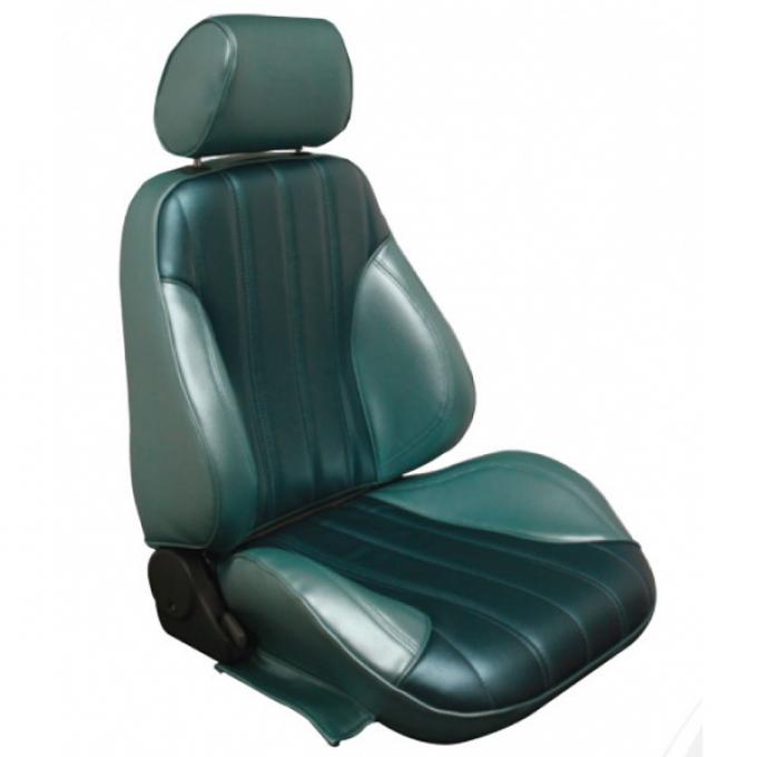 El Camino Deluxe Interior, Touring II, Front Bucket Seat, Two Tone, 1966