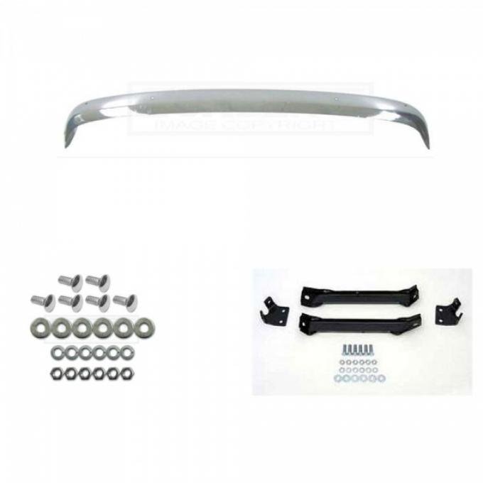 Chevy Or GMC Truck Front Bumper Kit, Chrome, Show Quality, 1958-1959