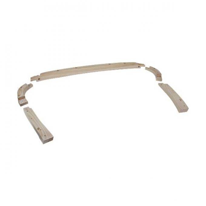 Model A Ford Belt Tack Rail Wood - Sport Coupe 50A - 5 Piece Set - Included In Body Wood Kits