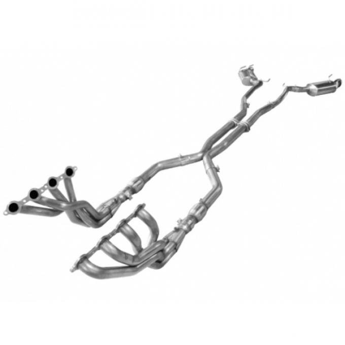 Camaro 1-7/8" x 3" Headers With 3" X-Pipe, Cats And Tips, Off Road Use Only, V8, 2010-2015