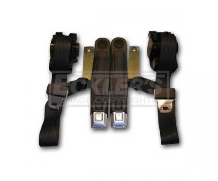 Camaro Three Point Seat Belt, Front, with Push Button Buckle, 1974-1981