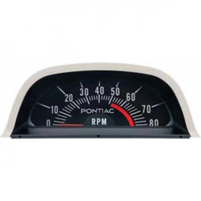 Firebird Tachometer, Hood, 5200 Redline, 1968
