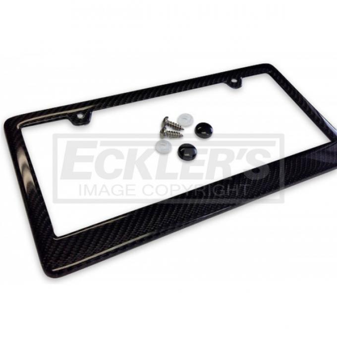 Corvette Carbon Fiber License Plate Frame, Rear, 2014-2019