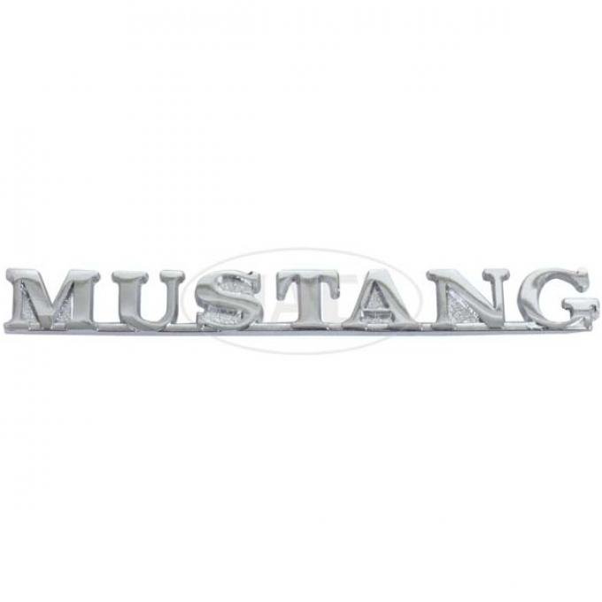 Ford Mustang Front Fender Nameplate - Mustang - 4-1/2 Long - Coupe & Convertible With Generator