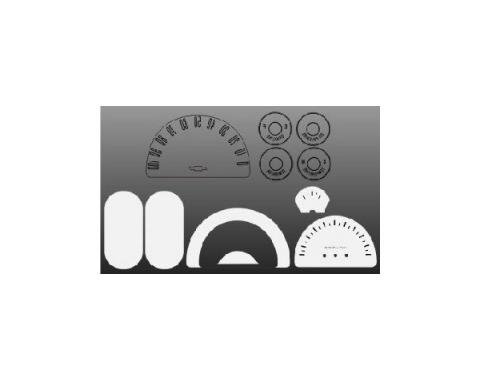 Chevrolet® Truck White Face Gauge Overlay, 1960-1963