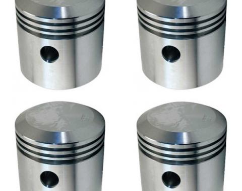 Model T High Compression Aluminum Piston Set, Domed, 1909-1927