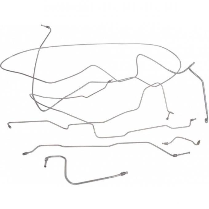 Brake Line Kit - Stainless Steel - Power Drum Brakes