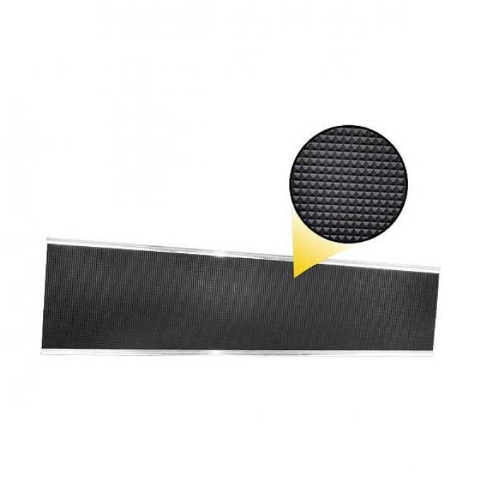 Model A Ford Running Boards - With Satin Finish Zinc Trim &Pyramid Rubber Mat - No Splash Shields