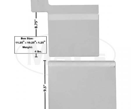 Bed Floor Extension, RH, 2 Piece Set, Weld-Thru Primer, 1967-1977 Bronco