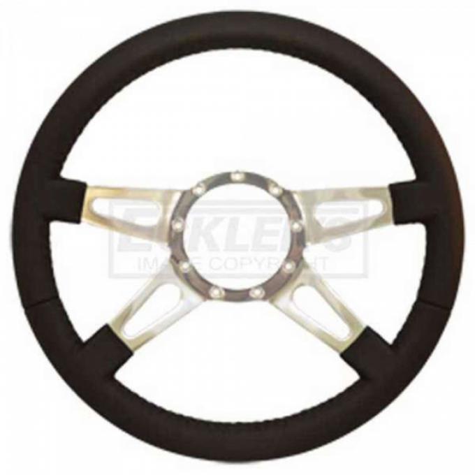 Camaro Steering Wheel, Volante S9, Black Leather, 1967-2002