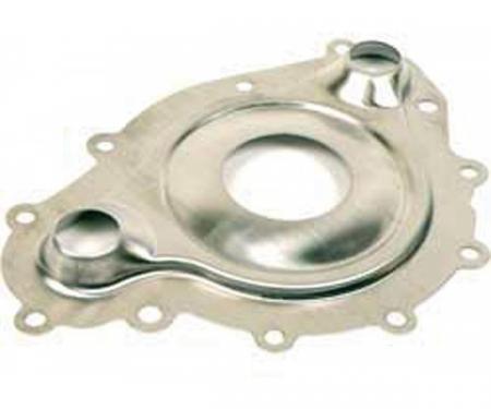 Firebird Timing & Water Pump Plate, Stainless Steel, 1969-1981