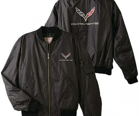 Corvette Aviator Jacket, C7 Corvette Logo & Script