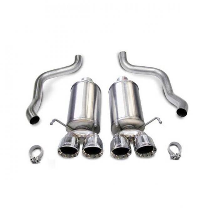 Corvette Exhaust System, With Pro-Series 3-1/2" Quad Tips, Xtreme, CORSA, 2009-2010